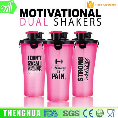 Promotional Plastic Blank Protein Shaker Bottle Logo Printing