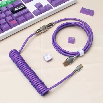 Custom Braided USB Mechanical Keyboard Type C Coiled Cable
