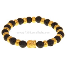 Fashion Buddha black molten rock yoga DIY Bracelet