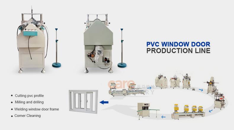 PVC Window Frame V Notch Cutting Saw Making Machine