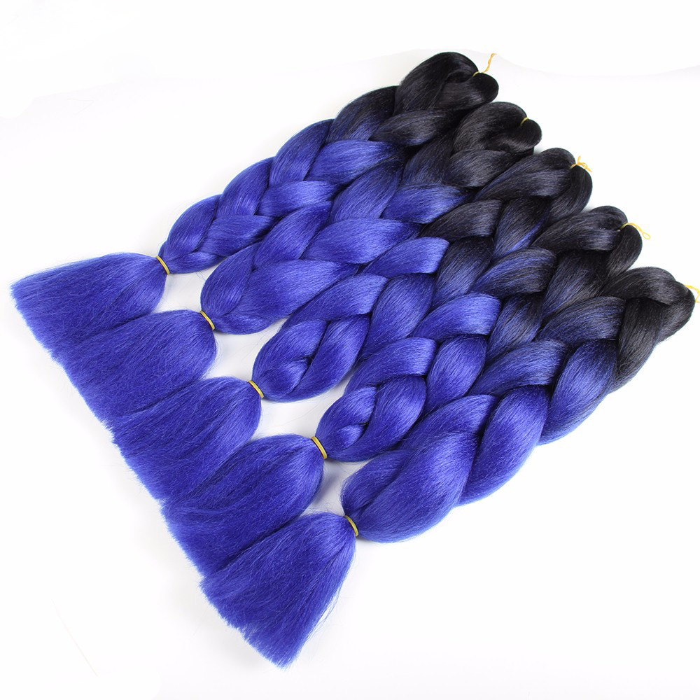 Hot sell wholesale braiding hair 24 inch  ombre braiding hair synthetic