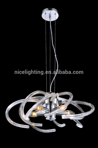 modern glass and crystal hanging pendant lamp for dining room restaurant