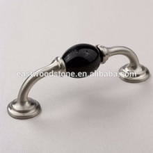 oval shape granite knobs,black stone door knobs