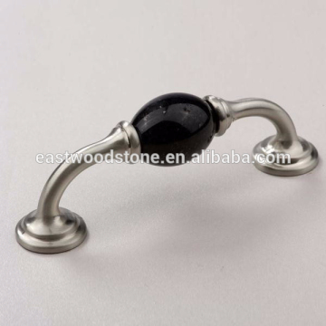 oval shape granite knobs,black stone door knobs
