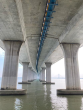 Bridge pier powder coating