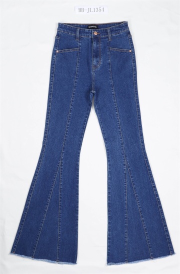 Dark Blue Flared Jeans Wholesale