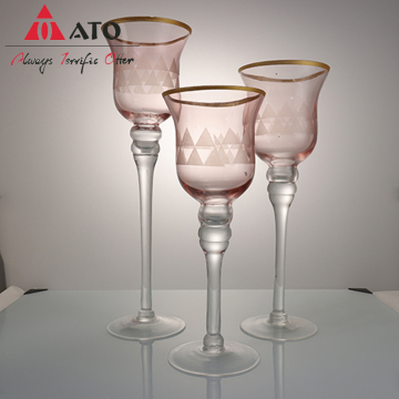 ATO Glass Candle Holder spraying Glass Candle Holder