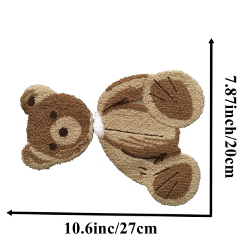 Sulaman Teddy Bear Chenille menjahit Patches