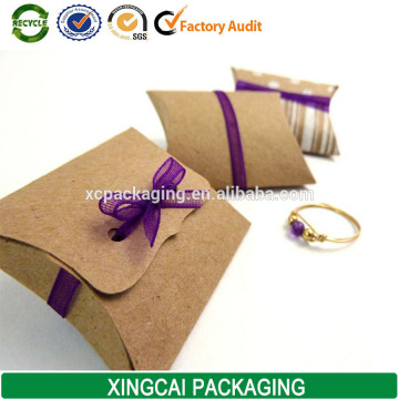custom brown kraft pillow boxes wholesale