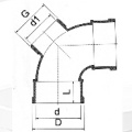 BS5255 / 4514 Drenaje Upvc Codo 90 ° Puerta trasera Gris