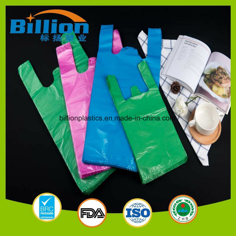 HDPE Yellow Plastic T Shirt Bag, Plastic Shopping Bag
