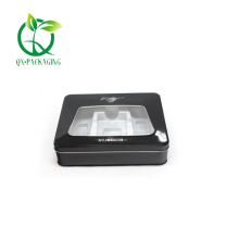 Window square tin box with lid