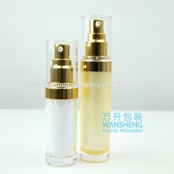 Round Plastic Bottle, Acrylic Yellow Round Bottle