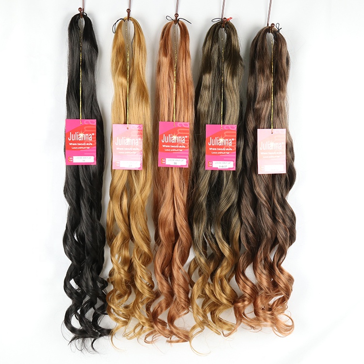 Julianna wholesale braiding hair synthetic braiding hair braids for african women afro loose wavy asap attachment