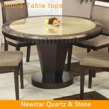 Newstar polished round marble inlay coffee table top