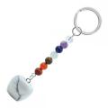 Howlite 20 мм Gemstone Apple Penden CoolChain с 7 Chakra Chain