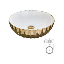 Золото над столовой круглой керамическое искусство бассейн
