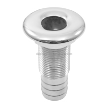 Little Dolphin Marine Hardware: 316 Stainless Steel Thru Hull with Hose Fitting for Boats & Yachts