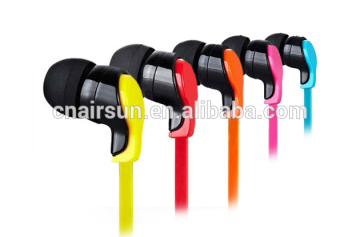 High Quality Colorful Flat Cable Earphone