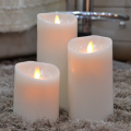 Moving Wick USB Rechargeable Led Flameless Pillar Candles