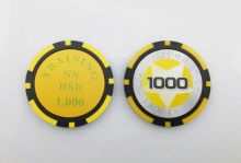 custom printing golden poker chip