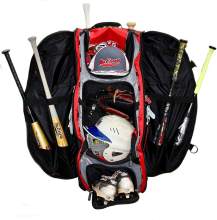 Professional Youth Baseball and Softball Gear Bag: Holds 4 Bats & All Necessary Equipment