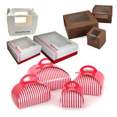 注文の食品包装のカートンのハンドルの卸売ドーナツ箱
