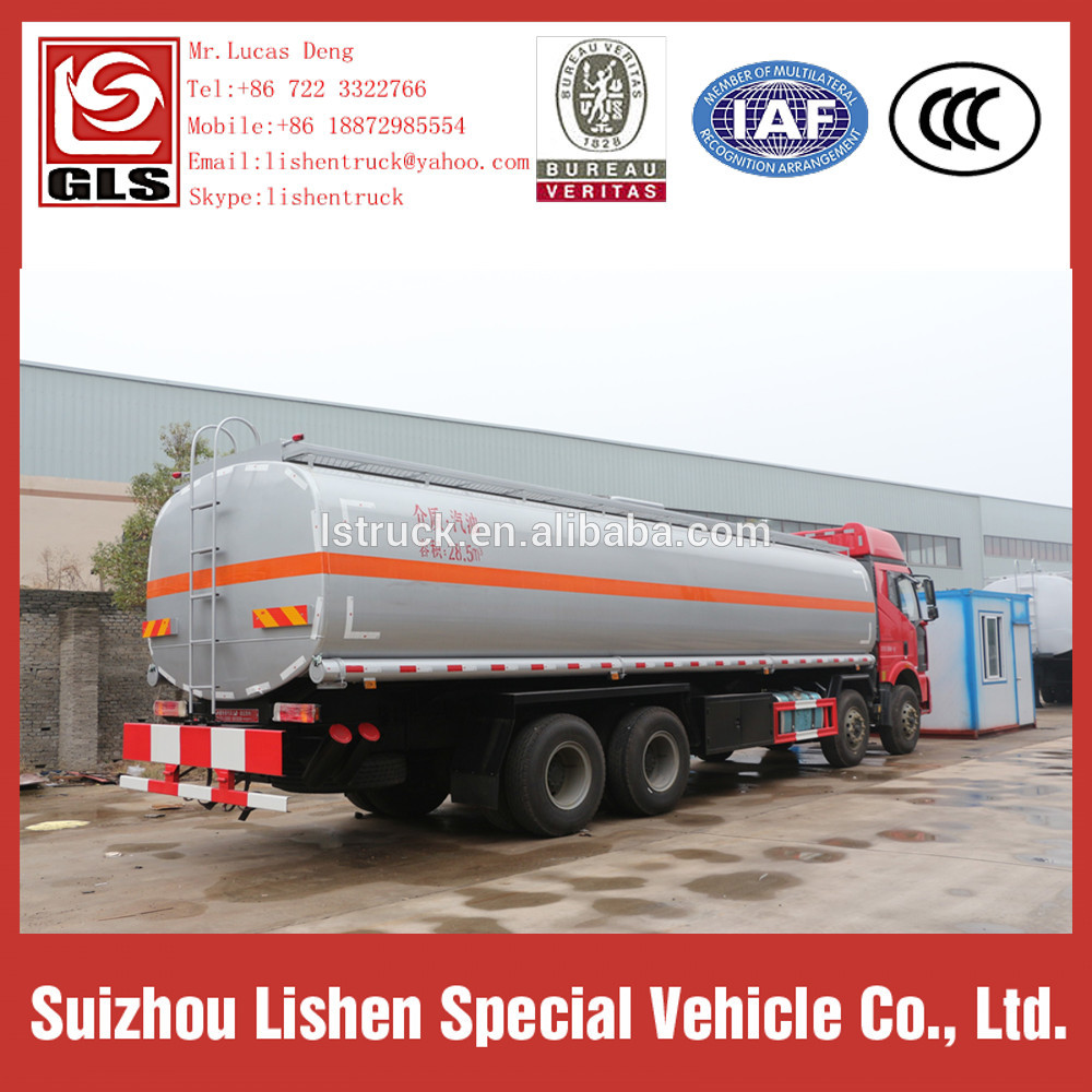 FAW 8*4 Oil Tank Truck Fuel Tanker 30000L