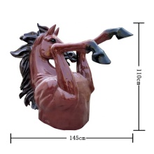 High quality resin fiberglass half horse body sculpture