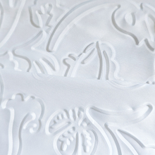 Wholesale Plain White Polyester Embossed Interlock Fabric for Women's Dresses