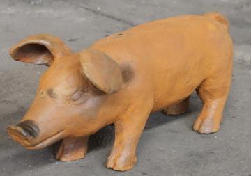 cast iron pig garden ornaments