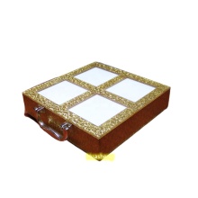 Golden Acrylic Tabletop LED Shot Glass Wine Rack Holder