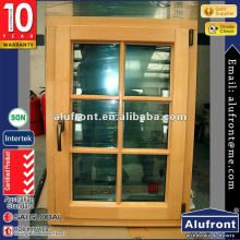 aluminum clad wood swing window with thermal break profile
