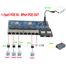 10/100/1000M Gigabit Ethernet Reverse POE Switch with 8 RJ45 and 2 SC Fiber Ports