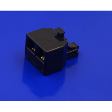 RJ11 6P4C-connector Zwart