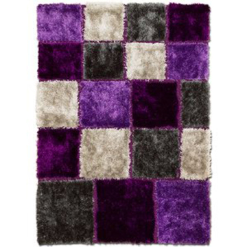 Tufted Carpet Purple & Grey Area Rug