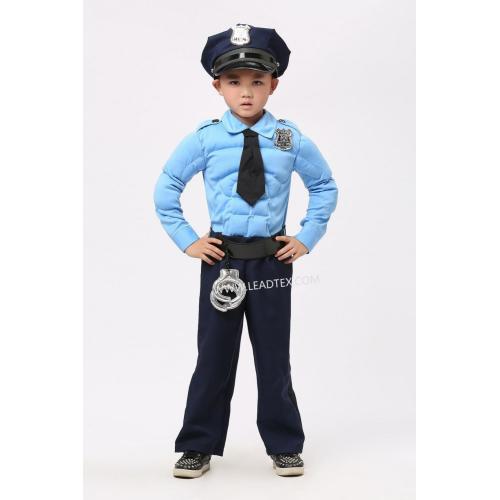 Child party costumes policemen cosplay in high quality