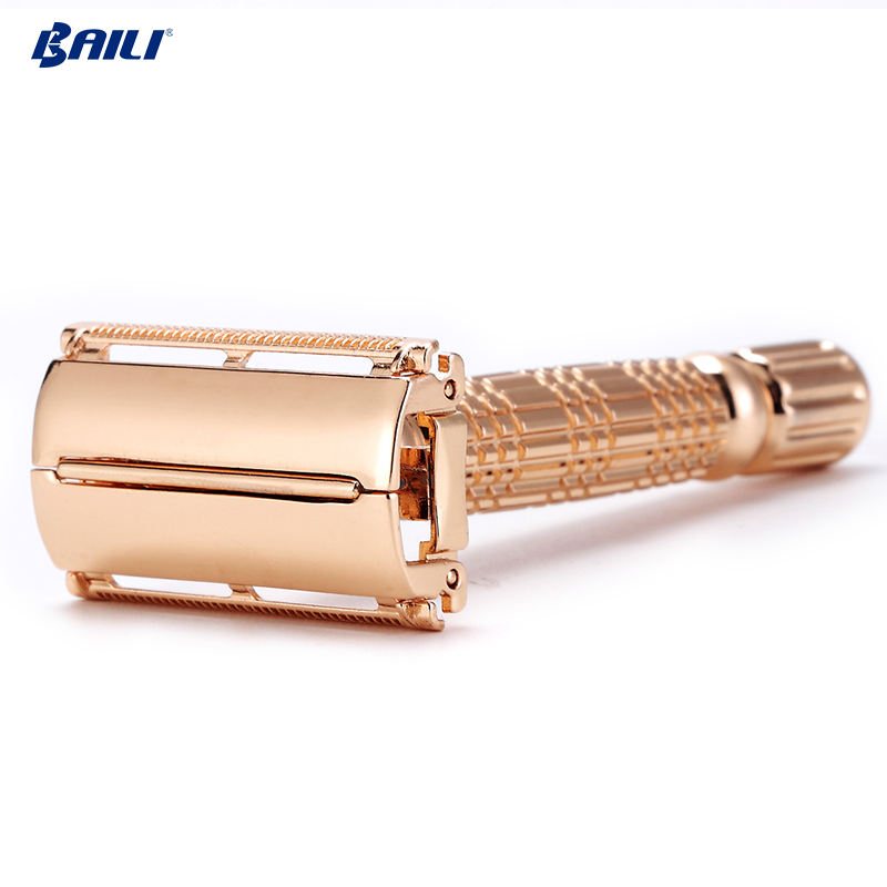 Mens Straight Metal Stainless Steel Double Edge Shaving Safety Razor Untuk Wajah Navaja De Afeitar