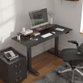 Black color PU leather office adjustable desk