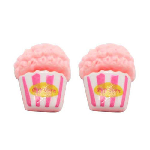 100Pcs Miniature Resin Cute Popcorn  Simulation Food Flatback Cabochon Scrapbooking Phone Diy Craft Embellishments Accessories