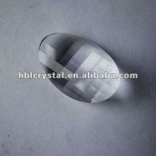 Oval crystal button for garment