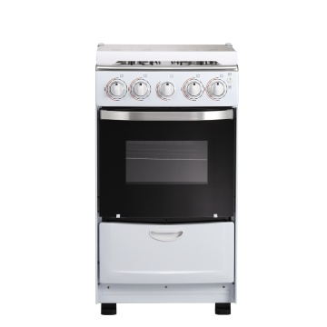 20" White Gas Oven With 4 Burners