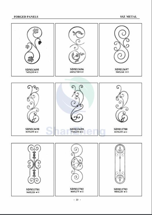 Wrought iron Groupware decoration fittings for wrought iron gates