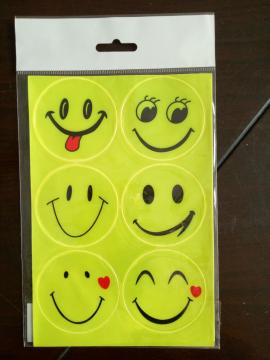 Big Smile Face Reflective Sticker For School Bag