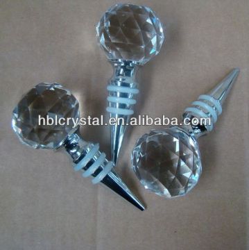 clear crystal wine stopper, clear ball wine stopper