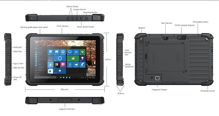 10.1inch rugged tablet