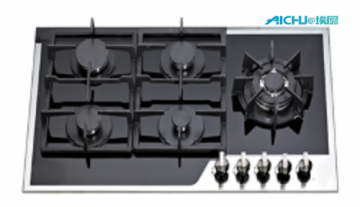 5 Burners Tempered Glass Kitchen Gas Cooktop