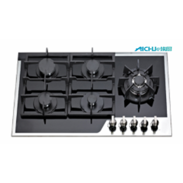 5 Burners Tempered Glass Kitchen Gas Cooktop