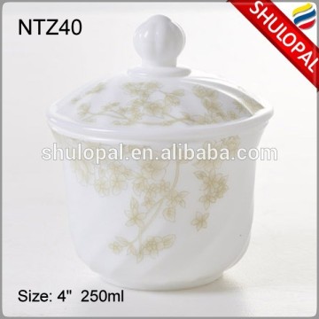 Tempered Opal Glass Tableware Opal Glass 250 ML Sugar Pot