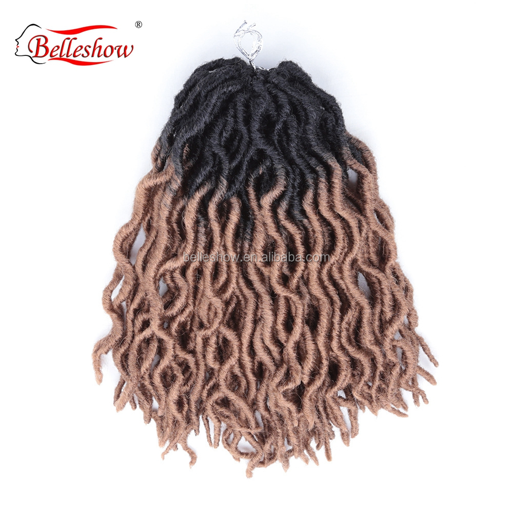 Hot sell new 12 inch Crochet Goddess Locs Hair Extensions Faux Locs Curly Braids Hair wave short gypsy locs
